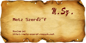 Metz Szeráf névjegykártya